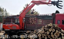 85机抓木机装木头一天能装多少吨？改木机价格是多少