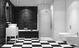 地板砖黑白搭配效果图（黑白色地板砖）