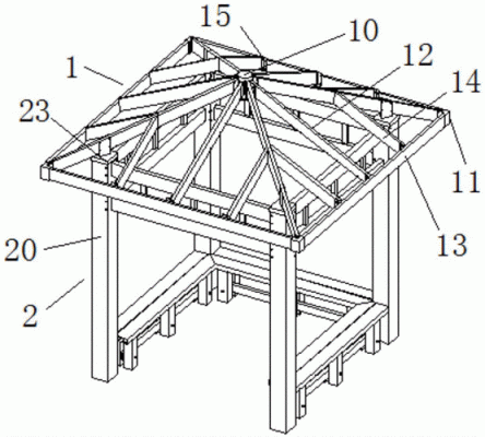 四角凉亭屋顶的斜坡是多少度？四角凉亭顶是多少度角-图1