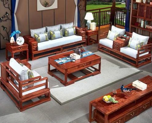 红木沙发尺寸和客厅比例？一套红木沙大约能用多少木材-图2