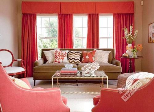 红色地板客厅（红色地板客厅搭配什么颜色窗帘）-图3