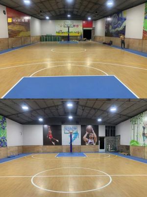 塑胶篮球场地板（篮球馆塑胶地板）-图1