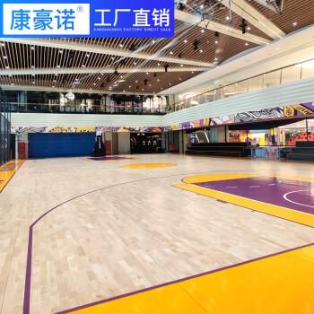 篮球场地木地板安装（篮球场拼接地板安装视频）-图1